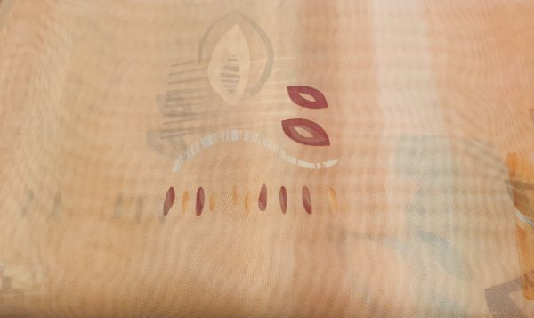 Záclona - oranžovo hnedá 1