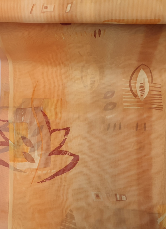 Záclona - oranžovo hnedá