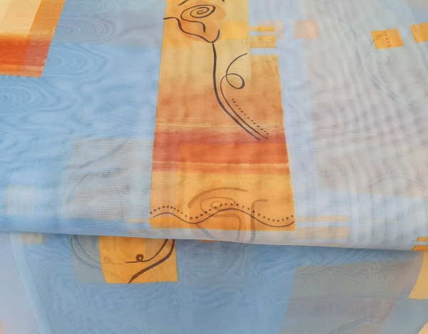 Záclona - bledomodrá 1